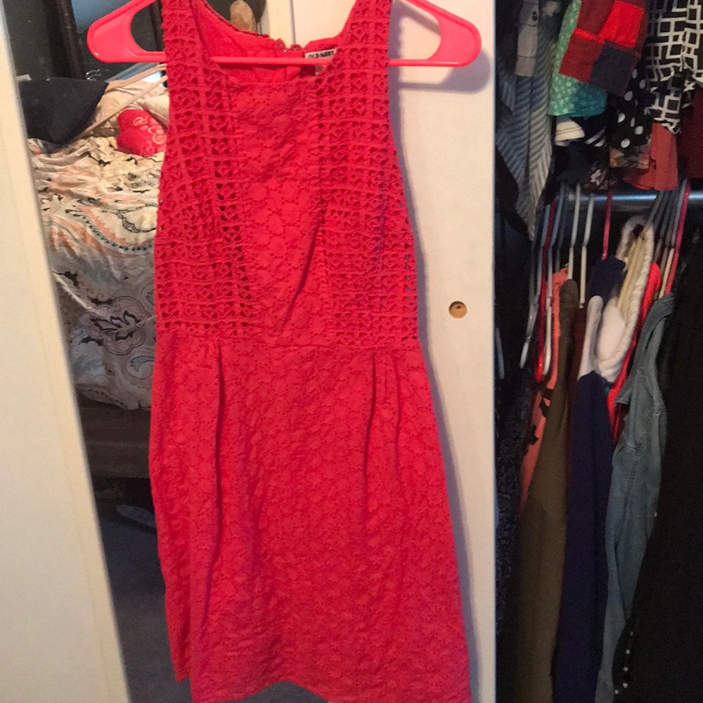 Coral/pink spring dress